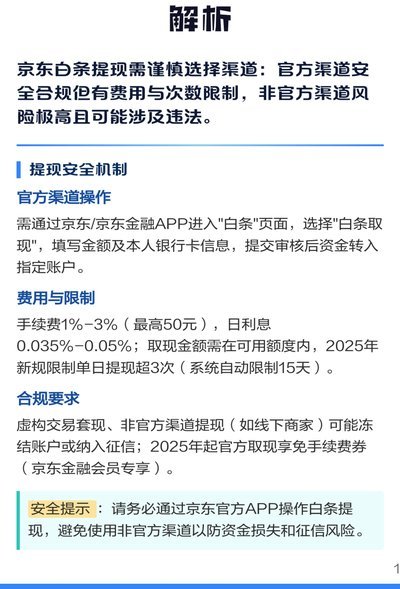2021京东白条提现攻略